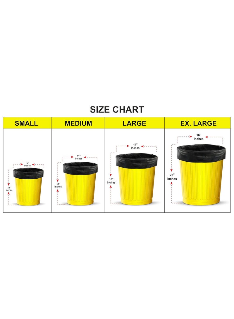 shalimar Shalimar Medium Garbage Bag – 120 Bags (4 Rolls) –  48 x 53 cm – Fits 10 to 15 Gallon Bins – Lavender Fragrance – Leak-Proof Dustbin/Trash Bags – Black  - Image 2