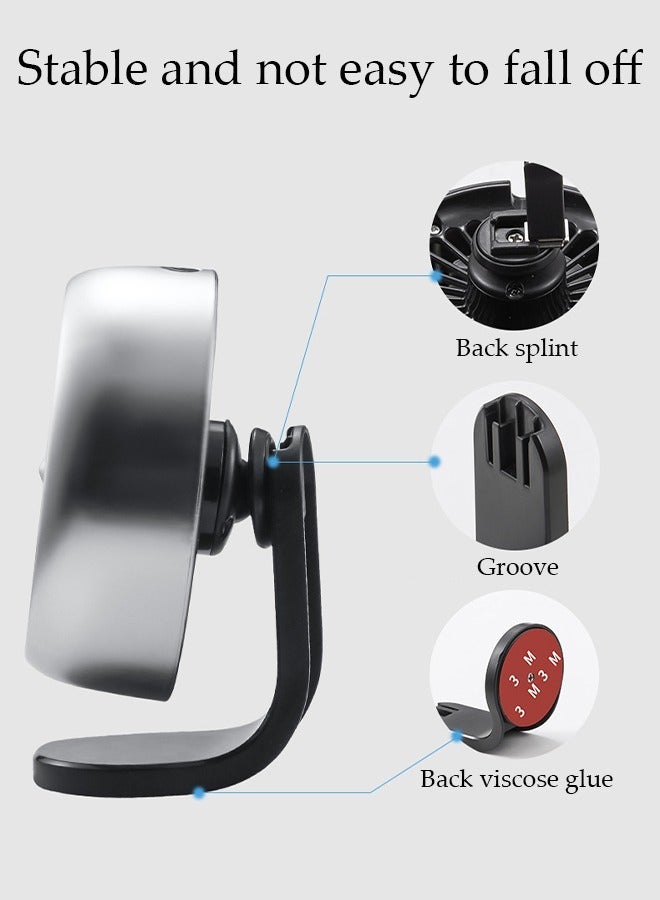 DUNISO 2 in 1 Car Fan, Mini USB Cooling Fan with Adjustable 3 Gear Wind RGB Light for Car Dashboard and Air Vent, Quiet Personal Small Fan for Home Office Car Indoor Outdoor - Image 4