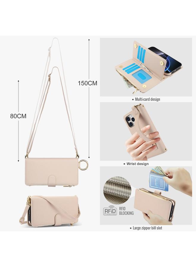 S-TOP Case For iPhone 16 Pro Max Crossbody Ring Multifunctional Wallet Leather Phone Case - Image 4