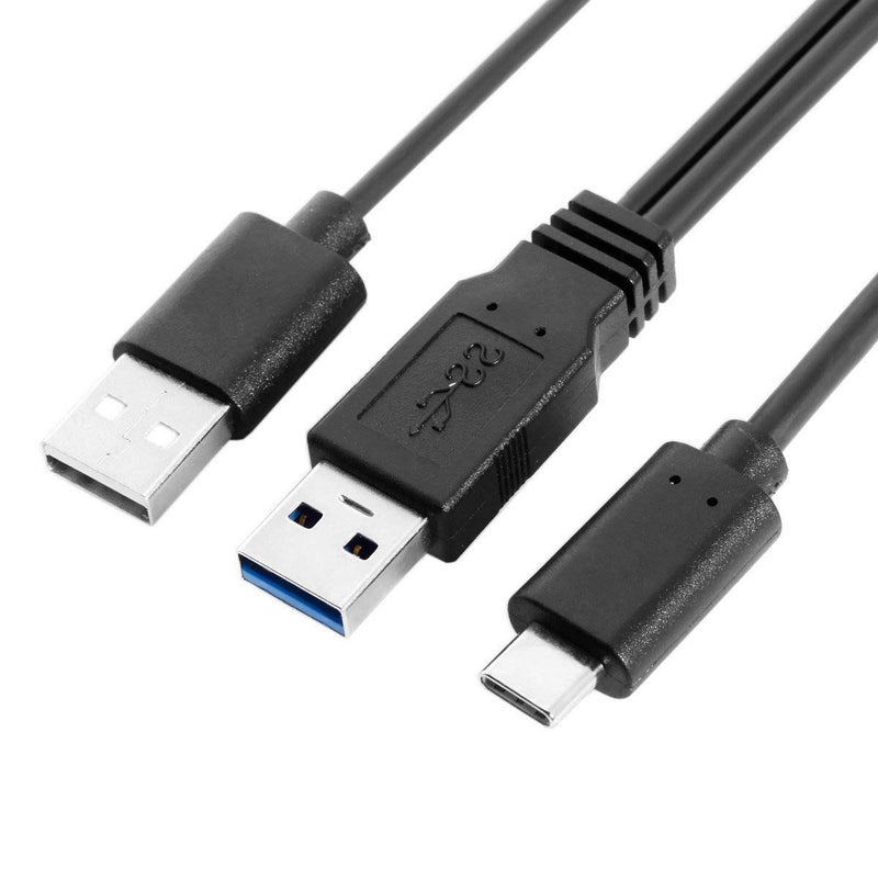 تشينيانغ كابل CY Type-C USB-C إلى ذكر USB 3.0 وذكر USB 2.0 مزدوج لنقل البيانات للابتوب والقرص الص��ب 60 سم - Image 4