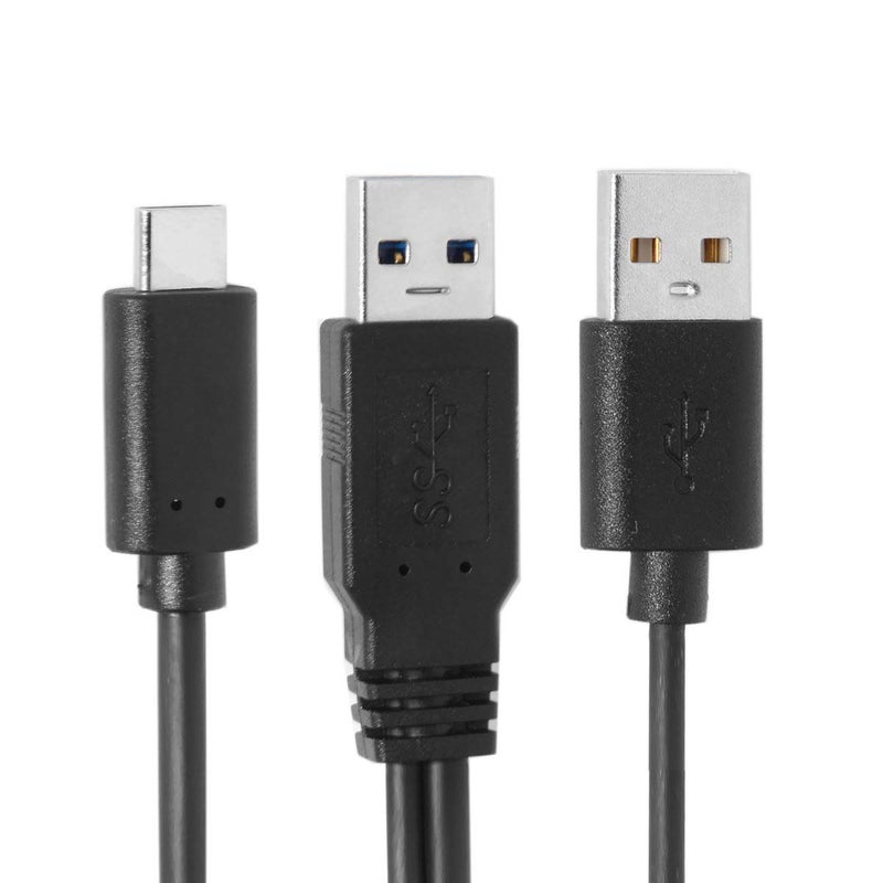 تشينيانغ كابل CY Type-C USB-C إلى ذكر USB 3.0 وذكر USB 2.0 مزدوج لنقل البيانات للابتوب والقرص الص��ب 60 سم - Image 5