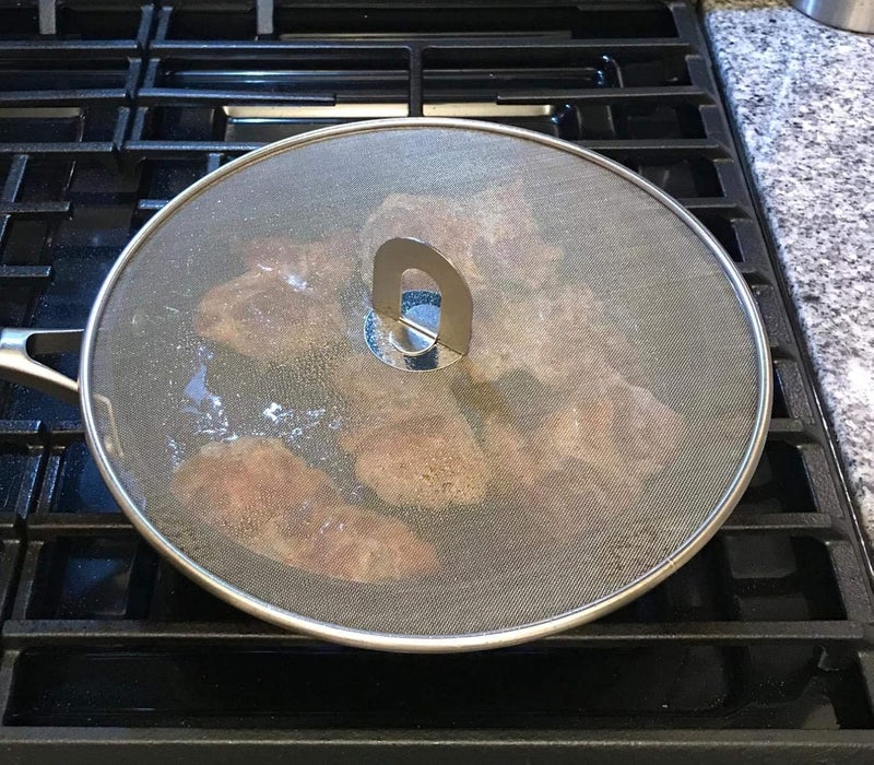 Luckam Stainless Steel Splatter Shield Set, Splatter Screen for Frying Pan, Grease Splatter Guard Stainless Steel Large 13 Inch and Small 10 Inch Shield (2 in 1 Set) - Image 3