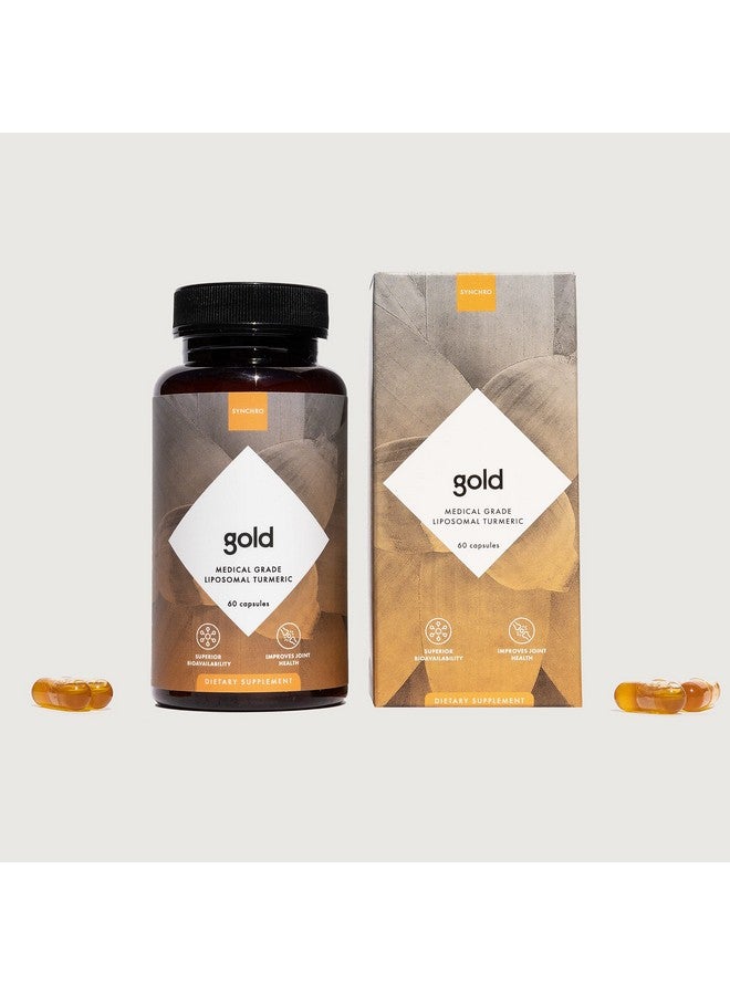 Synchro Gold Medicalgrade Liposomal Turmeric ; 60Ct Capsules ; Wholeplant Extract Nanoencapsulation Delivery ; Curcumin Black Pepper Piperine Supplement  - Image 2