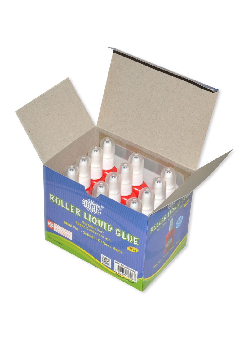 FIS 12-Piece Roller Liquid Glue Clear - Image 2