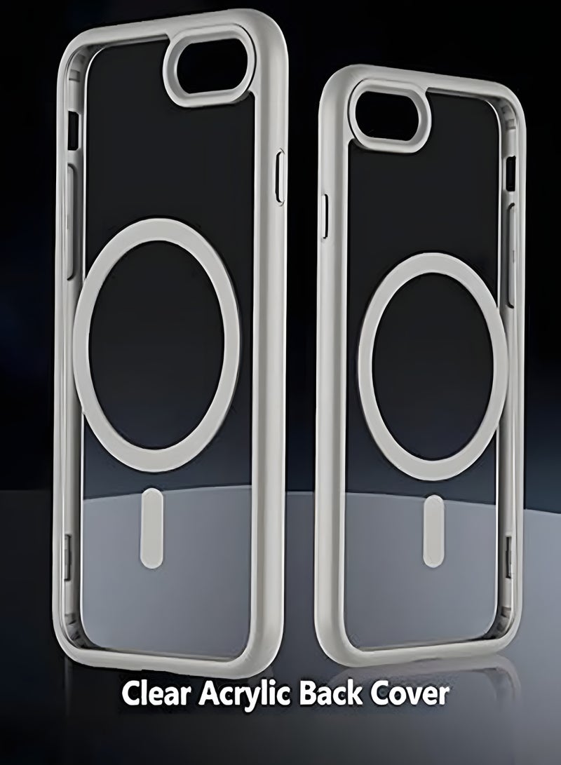 Magsafe Case for iPhone 7 Plus / 8 Plus Magsafe Clear Cover Magnetic Wireless Charging Support, Shockproof Protection, Scratch-Resistant for iPhone 7 Plus / 8 Plus - Natural  Titanium - Image 2