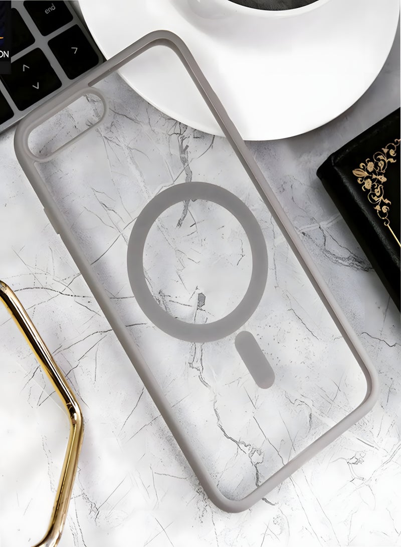 Magsafe Case for iPhone 7 Plus / 8 Plus Magsafe Clear Cover Magnetic Wireless Charging Support, Shockproof Protection, Scratch-Resistant for iPhone 7 Plus / 8 Plus - Natural  Titanium - Image 1