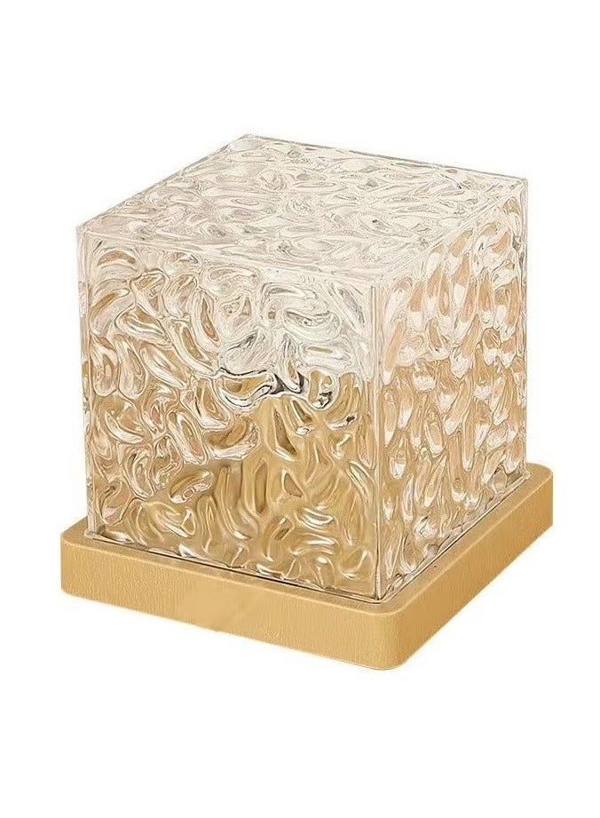 TIGER Square Water Ripple Atmosphere Light – Dynamic Flame Aurora Desk Lamp with 16 Color Options, Wooden Base, Adjustable Brightness – LED Night Light for Home Décor, Bedroom, Living Room, Relaxation, and Ambiance  - Image 5