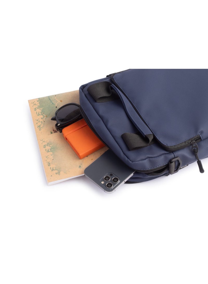 ايه ار سابلاي WB Bag من Arij Bags | شنطة كروس، مبطنة بطبقة فوم للحماية من الصدمات، قماش مقاوم للمياه، جيوب متعددة داخلية وخارجية (30 × 23 × 8 سم) (كحلي) - Image 2