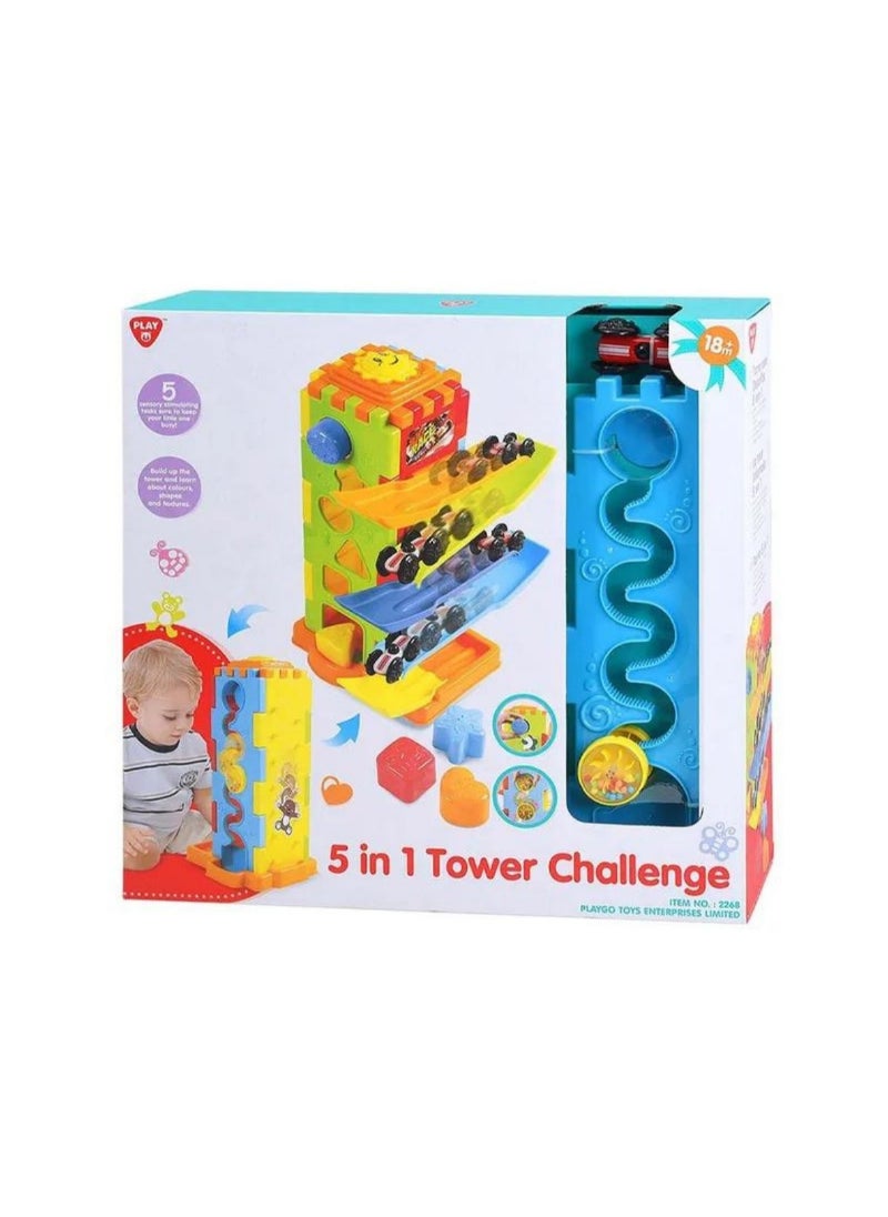 PLAYGO - PlayGo 5 IN 1 Tower Challenge | Toddler Toy - Image 1