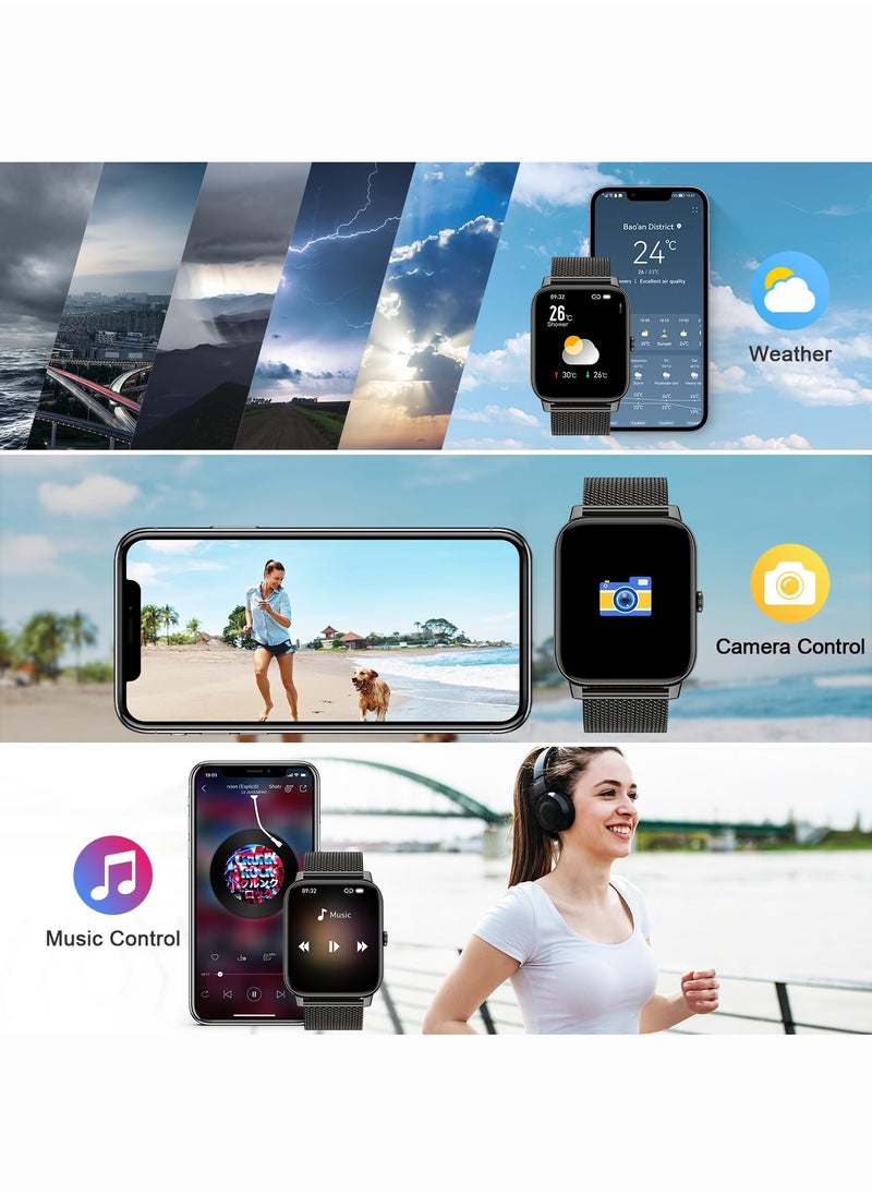 Generic Smart Watch for Women Men (Answer/Make Call), Fitness Tracker for Android Ios Phones Waterproof Smartwatch 1.7" HD Full Touch Screen Activity Trackers Heart Rate Sleep Monitor Pedometer  - Image 4