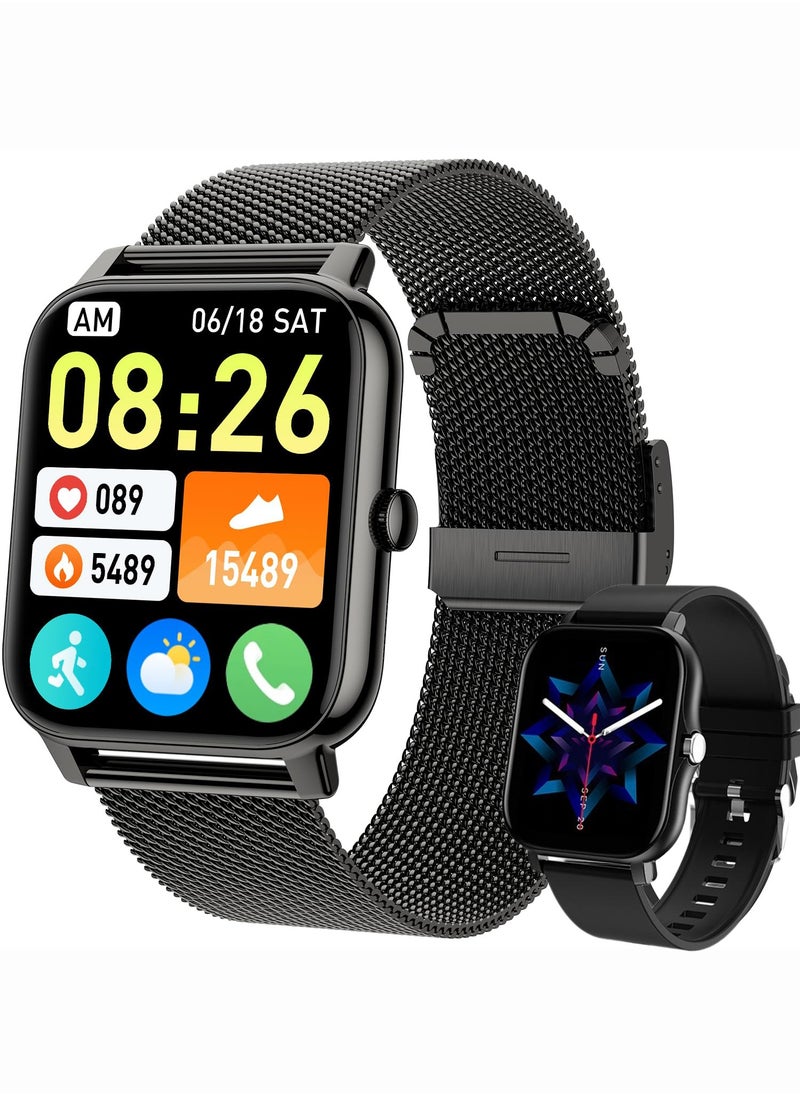 Generic Smart Watch for Women Men (Answer/Make Call), Fitness Tracker for Android Ios Phones Waterproof Smartwatch 1.7" HD Full Touch Screen Activity Trackers Heart Rate Sleep Monitor Pedometer  - Image 1