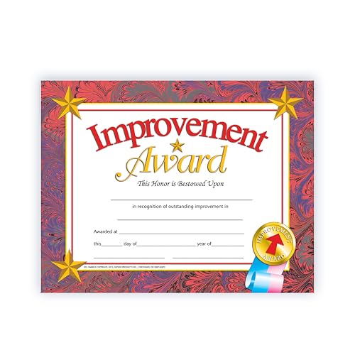 Hayes Flipside Products Improvement Award Certificate Recognition Award Student Achievement Incentive Hayes FullColor 85 x 11 30 Pack - Image 1