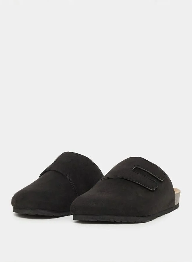 ستايلي صنادل ستايلي سدادات من جلد سويدي صناعي بشريط لاصق