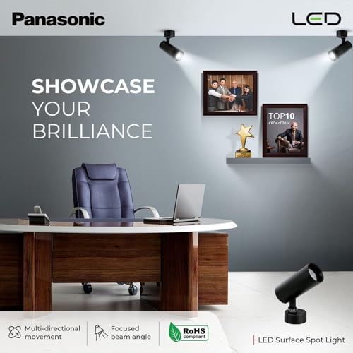 Panasonic 20 Watts LED Round Surface Spotlight, Water and dust Proof Cylindrical Shape Aluminium Spotlight, 30000+ Burning Hrs, 2 Yr Warranty, Warm White - Image 5