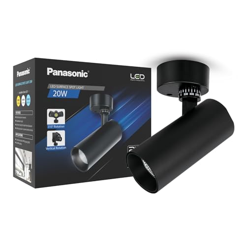 Panasonic 20 Watts LED Round Surface Spotlight, Water and dust Proof Cylindrical Shape Aluminium Spotlight, 30000+ Burning Hrs, 2 Yr Warranty, Warm White - Image 1