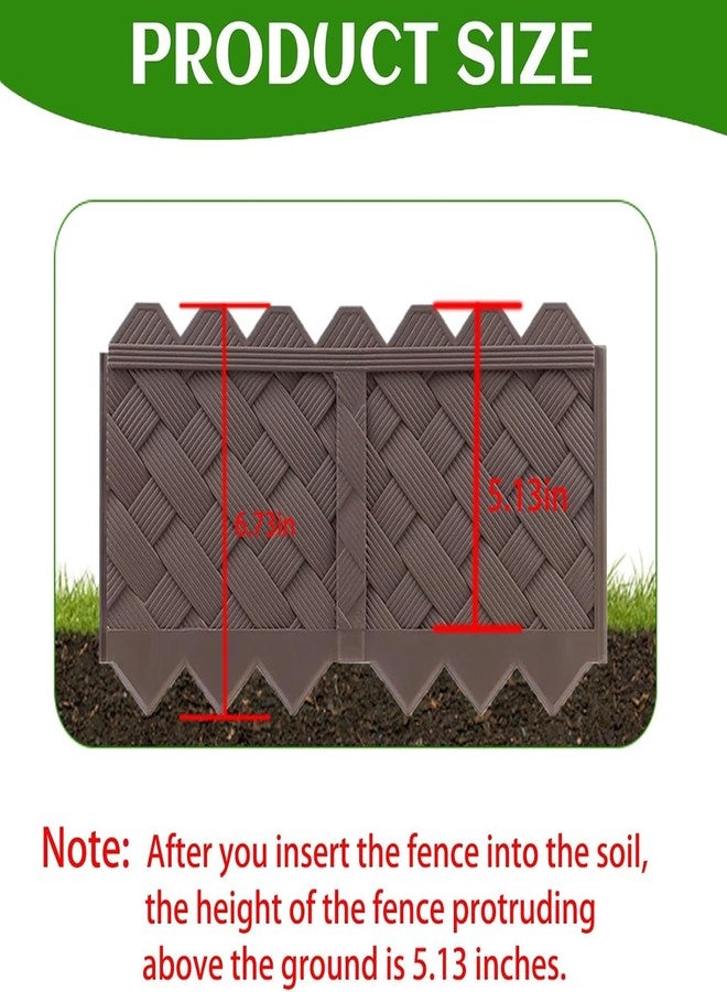 Ruppence 20 Pcs Interlocking Garden Edgings,11”Lx6.5”W No Dig Edging Border with 8.5’’ Anchor Stake,Lengthen&Thickened Border Garden Edging for Landscape,Weaving Style Flower Bed Edging Borders for Lawn,Garden - Image 2