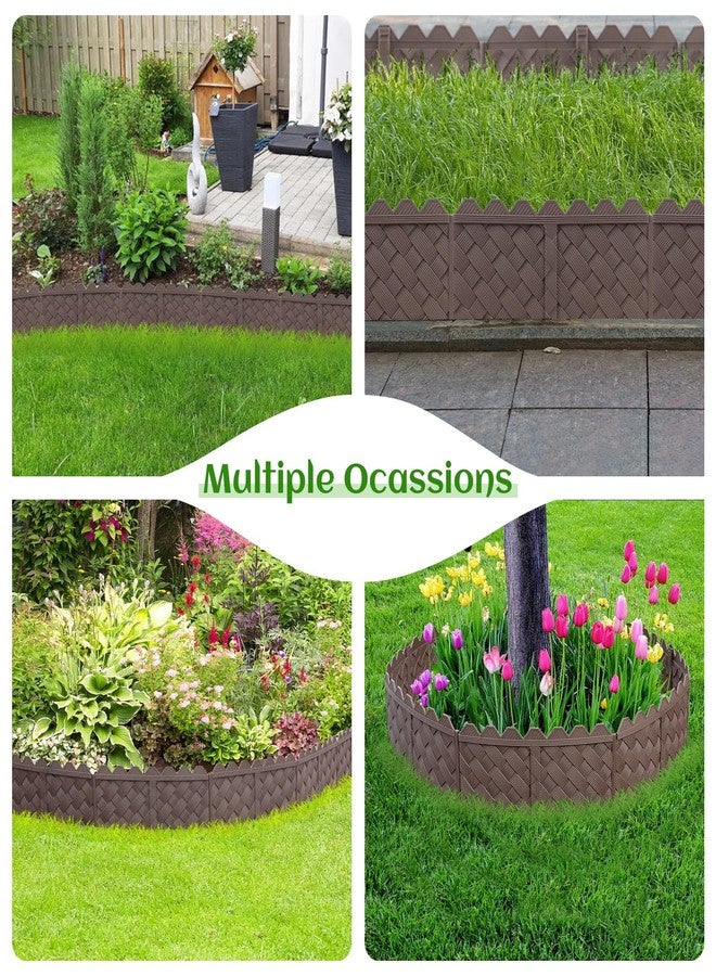 Ruppence 20 Pcs Interlocking Garden Edgings,11”Lx6.5”W No Dig Edging Border with 8.5’’ Anchor Stake,Lengthen&Thickened Border Garden Edging for Landscape,Weaving Style Flower Bed Edging Borders for Lawn,Garden - Image 5