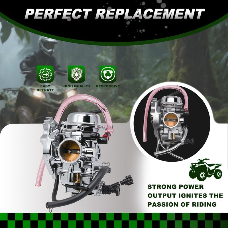 Rebuiman 15003-1446 Carburetor for Kawasaki Prairie 400 KVF400 and Bayou 400 KLF400 - Image 4