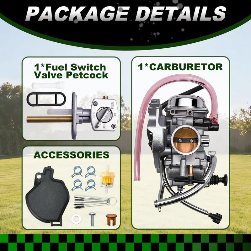 Rebuiman 15003-1446 Carburetor for Kawasaki Prairie 400 KVF400 and Bayou 400 KLF400 - Image 5