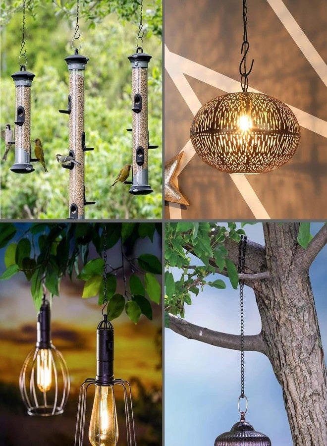 Tim Tim Agro Galvanized Steel Hanging Jack Chain, 50 ft Roll, Silver Metal Link Chain for Light Fixture, Bird Feeders, Overhead Lights, Artworks, Flowerpots, 1.3mm (Black, 50ft) - Image 5
