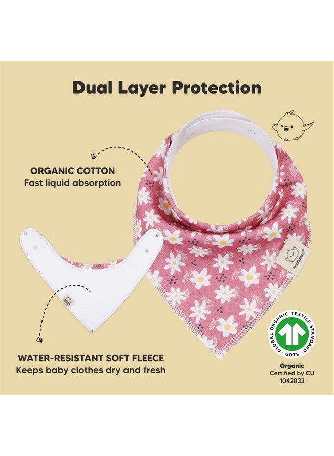 KeaBabies 10Pack Organic Bandana Bibs Organic Cotton Bandana Drool Bibs For Boys Girls Super Absorbent Baby Teething Bibs For Infant Toddler (Tea Party)  - Image 3