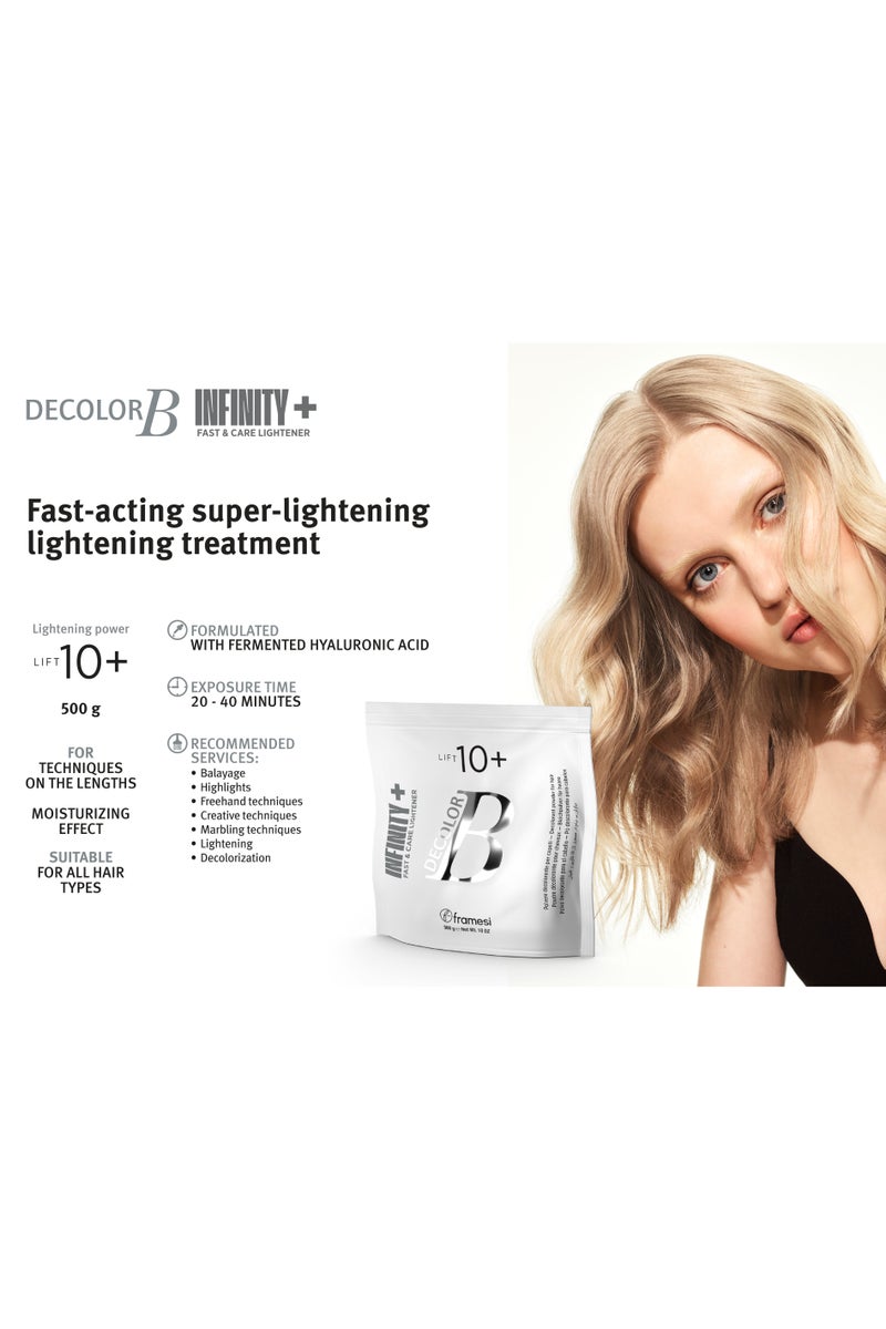 framesi ديكولور بي فاست آند كير لايتنر - إنفينيتي+ ليفت 10+ | مسحوق مزيل لون للشعر 500 جرام - Image 2