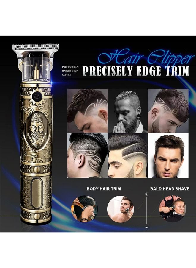 Daling Professional Metal Best Beard Trimmer Hair Cut Barber Machine Light Brown - Image 2