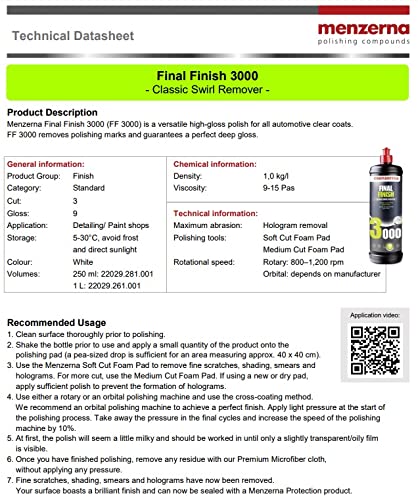 menzerna SF3000 Super Finish 3000, 32 oz. - Image 3