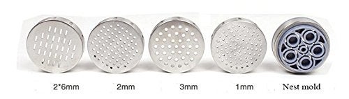 Newcreativetop Stainless Steel Manual Noodles Press Machine Pasta Maker with 5 Noodle Mould - Image 3