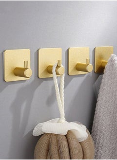 Haidue 9-Piece Adhesive Towel Hooks Gold 4.5*4.5cm  - Image 1