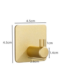 Haidue 9-Piece Adhesive Towel Hooks Gold 4.5*4.5cm  - Image 2