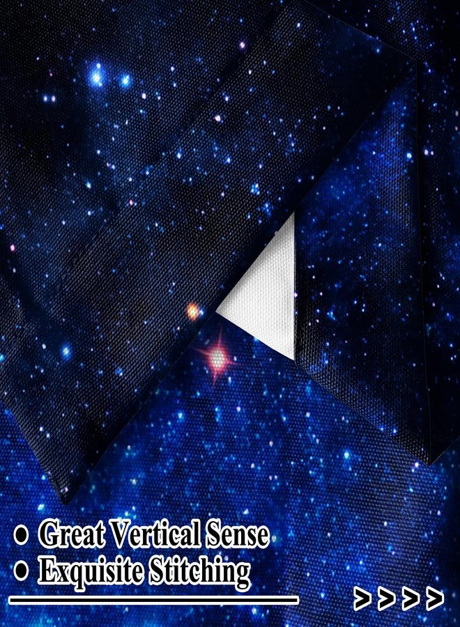 Renaiss 42 x 84 Inch Galaxy Curtains Space Nebula Universe Fantasy Star Curtains Light Filtering Rod Pocket Curtain for Kids Boy Bedroom Decor Space Theme Curtain Drapes Heavy Linen 2 Panels - Image 4