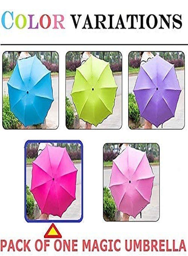 McMus Fancy Magic Umbrella Changing Secret Blossoms Occur with Water Magic Print 3 Fold Umbrella for Women Men and Children Umbrella Flower Print Sun and Rain (Multicolor) - Image 3