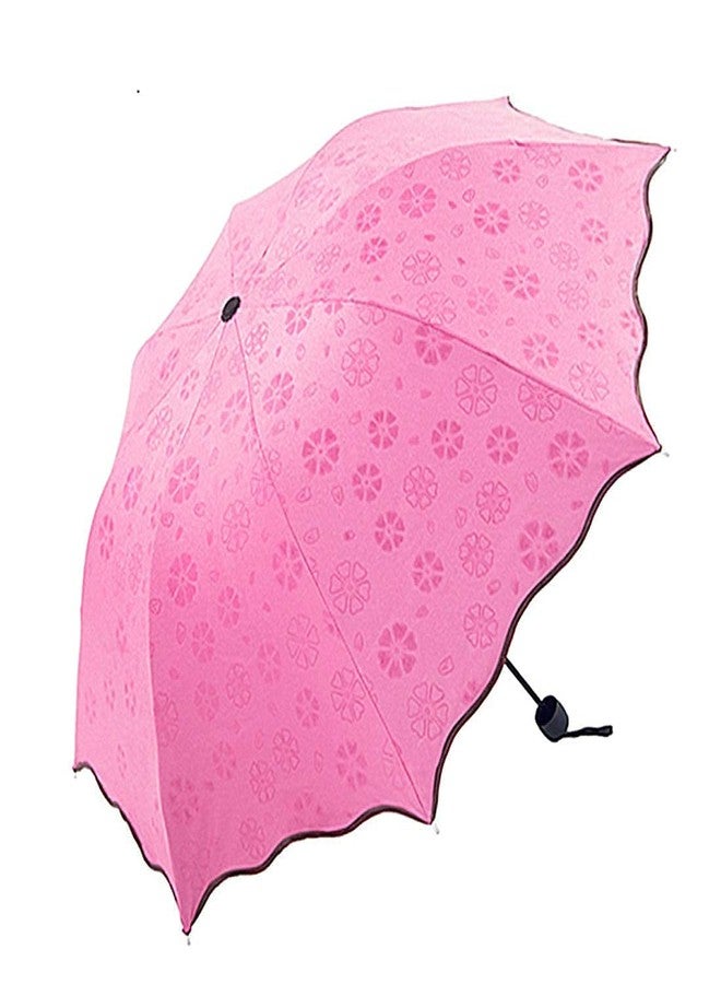 McMus Fancy Magic Umbrella Changing Secret Blossoms Occur with Water Magic Print 3 Fold Umbrella for Women Men and Children Umbrella Flower Print Sun and Rain (Multicolor) - Image 5