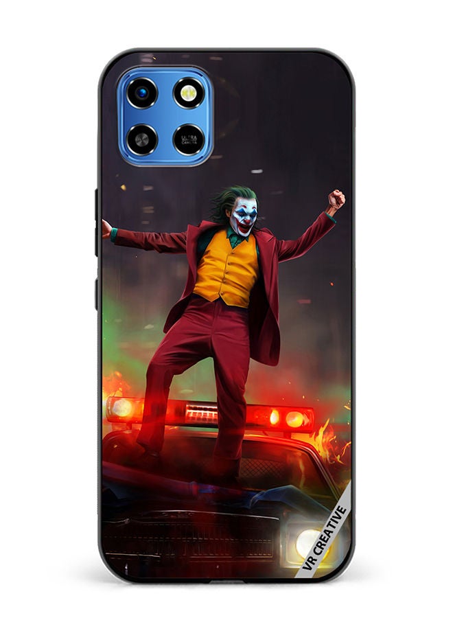 VR CREATIVE Protective Case Cover For Infinix Smart 6 HD Joker Over A Car With His Evil Laugh Design Multicolour - Image 1