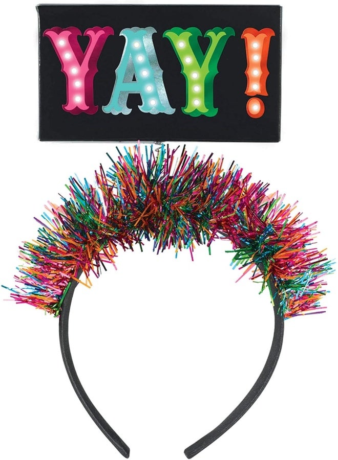 Amscan YAY Light Up Headband, 9 3/4" H x 6 1/2" W, Multicolor