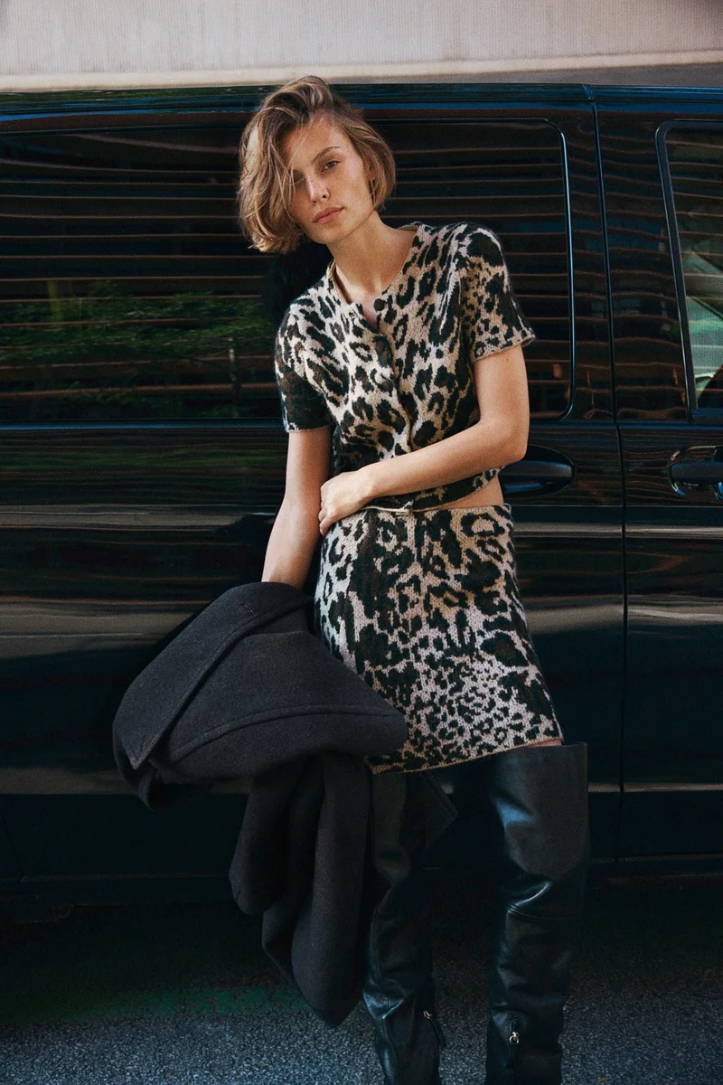 H&M Jacquard-Knit Skirt