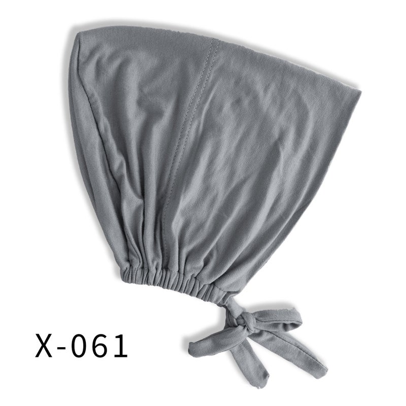 High-Quality Elastic Mercerized Cotton Lace-Up Base Cap, Solid Color, Adjustable, Breathable Turban Cap, Headwrap Cap - Image 1