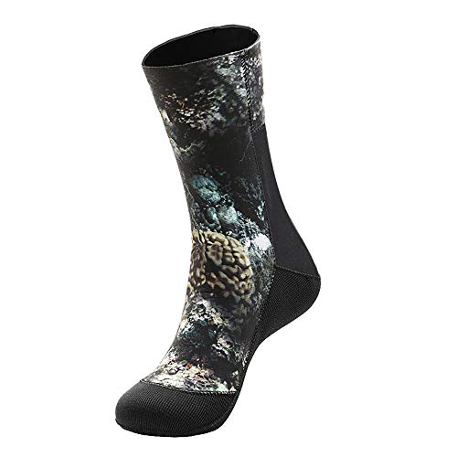 Skyone Neoprene Water Fin Sock Diving Wetsuits Sock 3MM for Women Men, Thermal Beach Socks Anti Slip Flexible for Snorkeling - Image 1