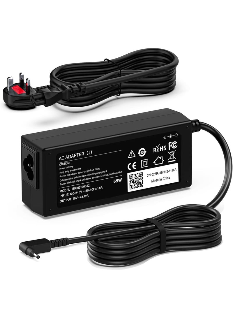 Zexen 65W/19V/3.42A Laptop Adapter Charger For Acer Chromebook 11/13/14/5 & R11/R13/R14/CB3/CB5 & Aspire 3 & A315/A315/A314 Power Cord (3.0mm x 1.1mm) (65-WATT) - Image 1