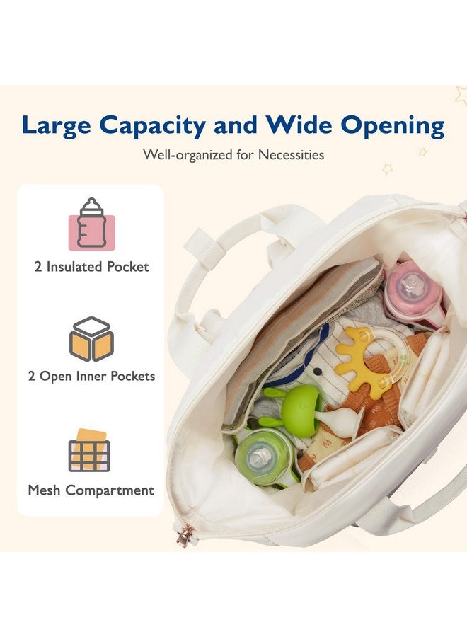 MOMMORE mommore Diaper Bag Backpack, Large Baby Bag for Girl Boy Convertible Diaper Bag Tote with Changing Pad, Insulated Pockets, Stroller Buckles, Travel Diaper Bag with Removable Shoulder Strap - Image 2