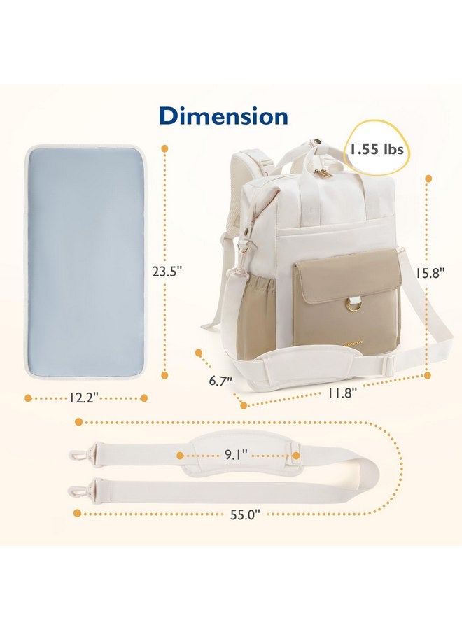 MOMMORE mommore Diaper Bag Backpack, Large Baby Bag for Girl Boy Convertible Diaper Bag Tote with Changing Pad, Insulated Pockets, Stroller Buckles, Travel Diaper Bag with Removable Shoulder Strap - Image 5