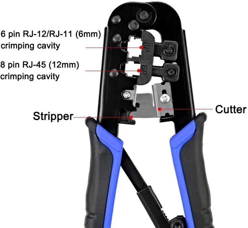 Network Wire Cutter, Specially Designed for Network Cables, Combining Stripping, Insulating, and Cutting Functions Compatible with RJ45 and RJ11 Connectors, Supports CAT5e, CAT6, CAT6A Cables - Image 3
