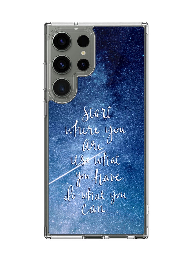 Stylizedd Classic Clear Case for Samsung Galaxy S23 Ultra , Hybrid Soft  Thin Transparent Cover [ Designed for Samsung Galaxy S23 Ultra ] - Start, Use, Do - Image 1