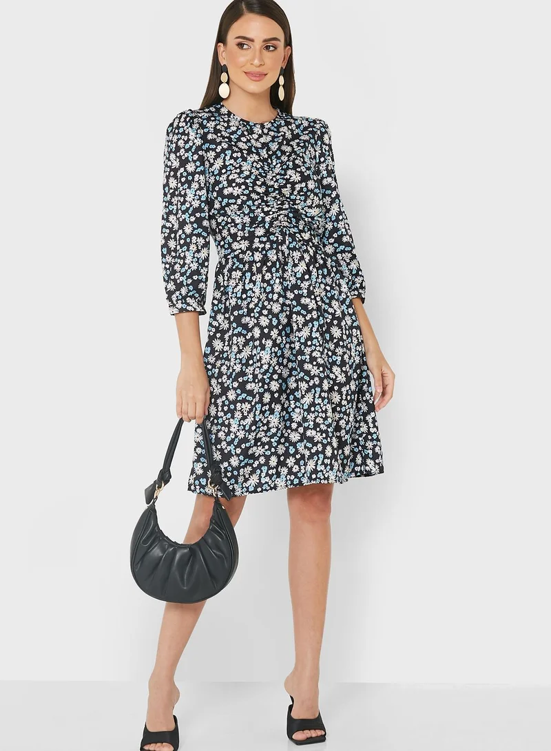 ELLA Printed Puff Sleeve Dress