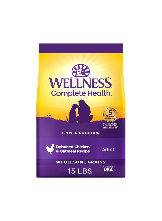 Wellness Complete Health Natural Dry Dog Food, Chicken & Oat - Image 1