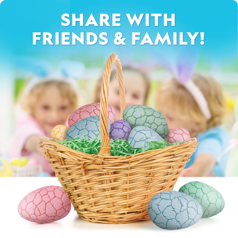 Blue Marble Easter Eggscavation Dig Kit - 12 Easter Egg Dig Bricks With Real Gemstones & Glow In The Dark Dinosaur Figures  Includes Dig Tools  Egg Hunt Or Dig Party Activity  Easter Basket Stuffers - Image 4