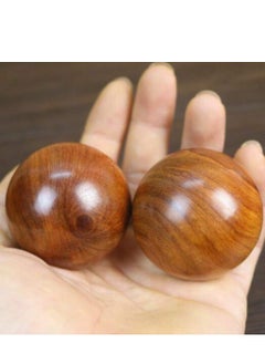 SYOSI 2 PCS Wooden Round Balls, Meditation Balls Qigong Balls Massage Ball Hand Massage Ball Chinese Health Exercise Balls for Relaxation Hand Therapy 4CM  - Image 3
