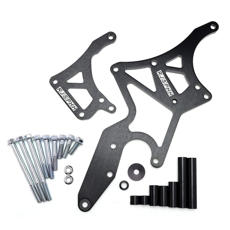LS Engine Serpentine Bracket Alternator Power Steering Pump Swap Conversion for Chevrolet LS1 LS2 LS3 LS6 LS7 Engines 48L 53L 60L 62L Truck SUV Engines Black