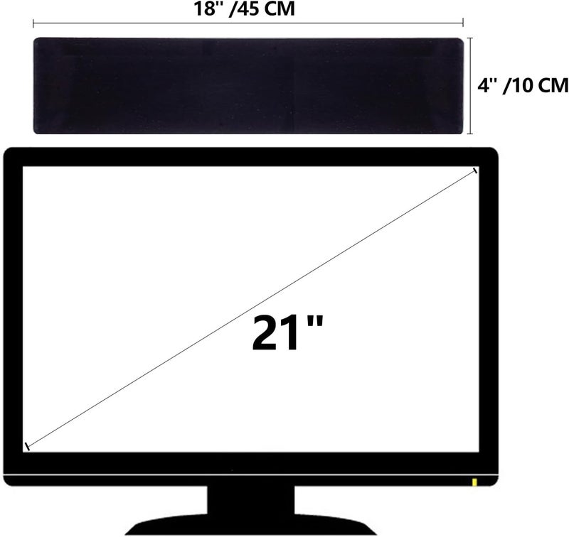 Yocoolfun 2 Pack Black Monitor Memo Board Top Mount,18" Monitor Sticky Note Holder,Sticky Boards,Message Board for Computer Monitors - Image 2